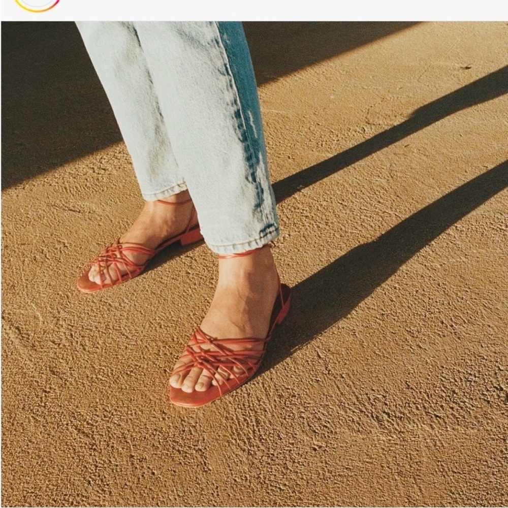 Doen Casimira sandals in red leather NEW - Picture 2 of 10